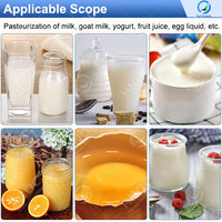 Machine à crème glacée industrielle en acier inoxydable, jus de lait, pasteuriseur, réservoir avec agitateur