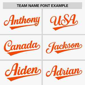 Maillot de softball personnalisé à rayures blanches et orange, manches raglan, authentique, à deux boutons - Product Image 3