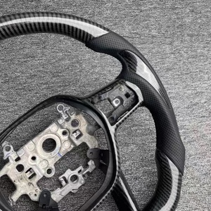 Rueda de cuero perforado de fibra de carbono de calidad de Venta caliente para volante de coche <span class=keywords><strong>Honda</strong></span> <span class=keywords><strong>Civic</strong></span> 11th Gen - Product Image 4
