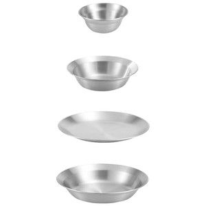 Juego de Platos para Picnic de Acero Inoxidable, Vajilla Portátil para Camping, Plato Redondo para Aperitivos, Diseño Ecológico - Product Image 3