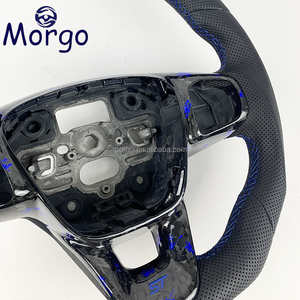 Volant Personnalisé en Cuir et Fibre de Carbone Forgé pour Ford <span class=keywords><strong>Focus</strong></span> Fiesta Mk7 <span class=keywords><strong>St</strong></span> Mk8 Mk4 Mk3 <span class=keywords><strong>Mk2</strong></span> - Product Image 5