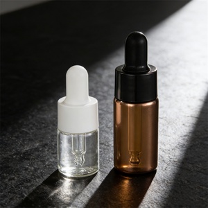 Small Cosmetic Liquid Container 1ml 2ml 3ml 5ml Clear Glass Vial Gold Pipette <b>Mini</b> Essential Oil Skin Care Serum Eye Drops - Product Image 5