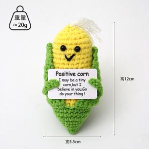 Adorable positif Crochet animaux et légumes jouets fait à la main Crochet hibou enseignant <span class=keywords><strong>employé</strong></span> appréciation cadeau porte-clés accessoire - Product Image 6