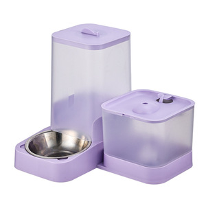 Bol automatique pour nourriture pour chats et chiens avec distributeur d'eau, grande capacité, circulation automatique et fonction d'alimentation programmée. - Product Image 2