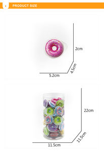 Novedad en forma de donut, caramelos de gelatina recubiertos de azúcar, caramelo de mascar con sabor a fruta - Product Image 4