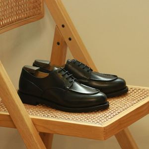 Chaussures Derby montantes en cuir, style Workwear American Vintage Americana, à bout carré japonais, légères, respirantes, antidérapantes et polyvalentes - Product Image 4