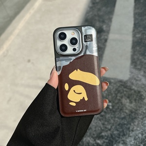 <span class=keywords><strong>Coque</strong></span> de téléphone iPhone 14 Promax, 13, 15, 12, 11, avec patch argent mat <span class=keywords><strong>Bape</strong></span> Ape, très vendue, créative - Product Image 2