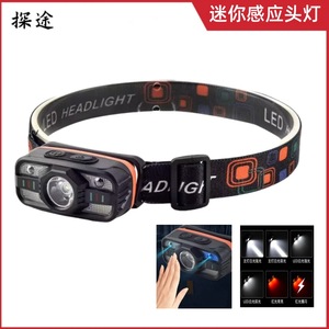 Linterna frontal LED recargable con luz ajustable de 45 grados para pesca y correr al aire libre con batería de litio de larga duración y brillo intenso. - Product Image 4