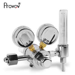 Çin Fabrikası Provov Hassas Ayarlı İki Kademeli Azot Argon Hidrojen Oksijen Gaz Basınç Regülatörü Debimetreli - Product Image 3