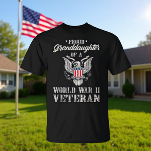 T-shirt promotionnel « Fierté de la petite-fille du vétéran de la Seconde Guerre mondiale » - Product Image 3