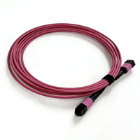 Cordon de brassage fibre optique MPO 10G à faible insertion, 1 fibre, 10 m, multimode OM3 OM4 OM5, câble tronc MOP MTP pour usage télécom, certifié ISO9001