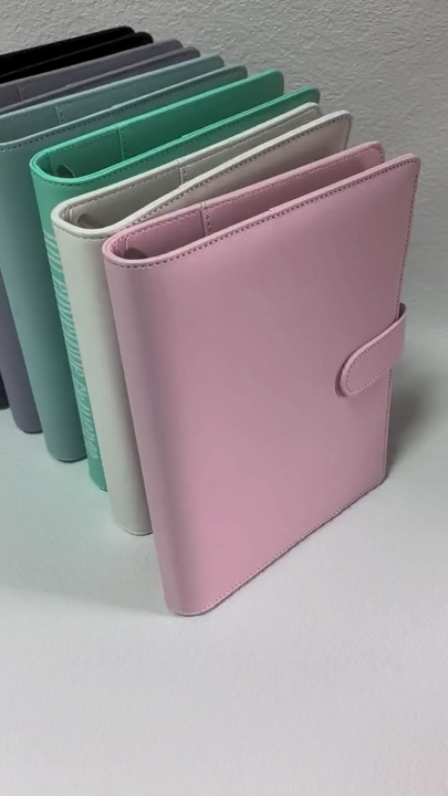 New Idea Agenda Supply Planner Wholesale Multi Color Macron Organizer  Refillable A5 Binder 6 Ring PU Card Binder Binders A5
