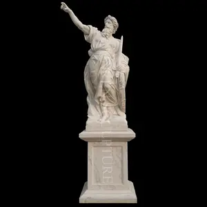 Pietra di marmo di Aristotele Statua Scultura All'aperto di Pietra Naturale Intagliato A Mano In Marmo Maschio Statua Scultura