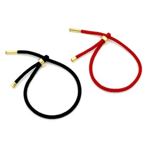 <b>Red</b> Rope <b>Bracelet</b> 3Mm Adjustable With Gold Ends For Couple Gift Jewelry - Product Image 3