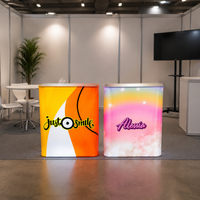 Tables pliantes promotionnelles pour supermarchés, tables légères en tissu, comptoirs de réception, présentoirs pour salons professionnels