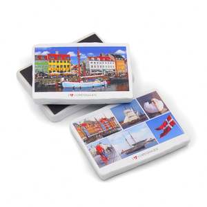 Recuerdos Personalizados de Dinamarca, Juego de 24 Piezas, Artesanía Metálica Turística, Resina, Imán para Refrigerador con Impresión - Product Image 6