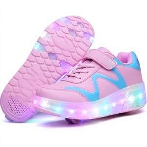 Chaussures de roller pour enfants, sûres et durables, avec lumières LED rechargeables et tige synthétique - Product Image 3