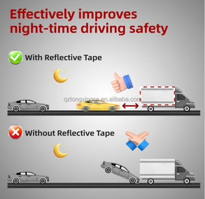 Alta visibilità ad alta intensità nastro riflettente di sicurezza DOT--C2 bianco e rosso di sicurezza ad alta visibilità per camion e nastro di sicurezza stradale - Product Image 4