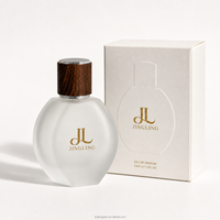 Flacon pulvérisateur de parfum en verre transparent carré de haute qualité, luxe, 30 ml, 50 ml, 100 ml, fond épais, avec boîte