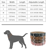 Collier de chien mat laisse en cuir PU résistant à l'usure collier d'accessoires pour animaux de compagnie