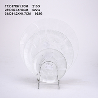Présentoir à gâteau rond en verre transparent pas cher, assiettes de présentation sur pied, lot de 6, 7, 8, 9, 10 pouces