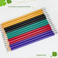 Crayon en bois naturel avec logo personnalisé, certifié FSC, en bouleau, hexagonal, vente en gros, fabricant direct d'usine, école