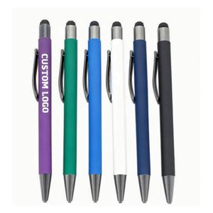 Stylo publicitaire personnalisé à logo, fin, en métal doux au toucher, avec mécanisme clic, idéal pour la promotion, disponible en plusieurs couleurs – Offre Spéciale - Product Image 1