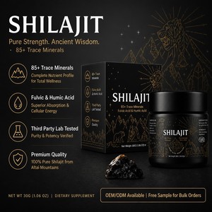Resina de Shilajit Pura al por Mayor, Minerales Traza, Ácido Fúlvico y Húmico, Suplemento de Energía y Resistencia de las Montañas <span class=keywords><strong>Altai</strong></span>, Marca Privada OEM - Product Image 4
