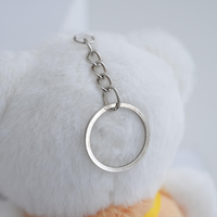 Porte-clés en peluche ours de dessin animé, logo personnalisé, peluche super douce, anti-stress, animal en peluche, vente en gros, cadeaux promotionnels