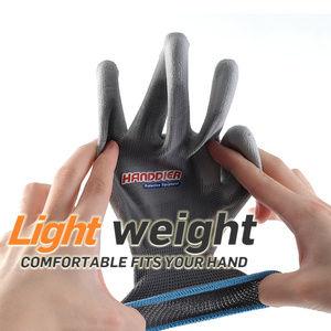<b>Garden</b> Industrial Construction Anti Slip 13 Gauge Polyester Knitted PU Coated Assembly Customizable Work Safety Gloves - Product Image 5