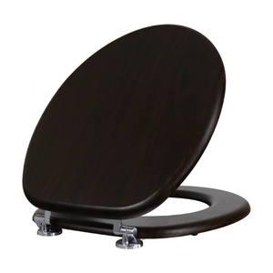 Universal Heavy Duty MDF <strong>Toilet</strong> <strong>Seat</strong> O U VD Shape Wooden with Chrome Hinge <strong>Pine</strong> Effect Soft Close Anti-Bacterial for Bathroom - Product Image 4