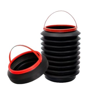 Bote de basura plegable para coche de 4L con asa, contenedor de almacenamiento telescópico portátil para uso en vehículos - Product Image 2