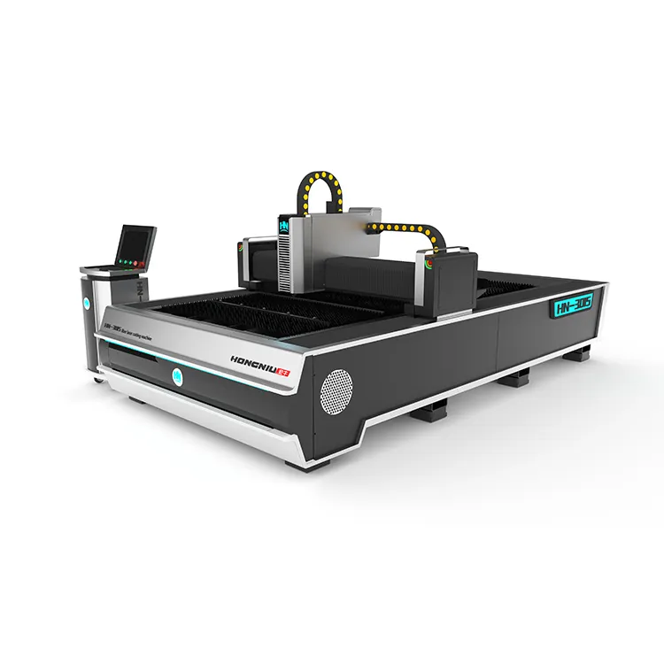Hongniu brand heavy duty laser cutting machine ipg 3000w metal sheet fiber laser cutting machine