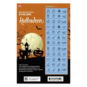 Big Win Lottery Ticket <b>Scratch</b> and Win Halloween Lucky Prize HD Printing Services with Lottery System - Product Image 5