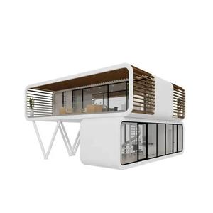 สำนักงานบ้านตู้คอนเทนเนอร์ทันสมัย ดีไซน์ทรงสี่เหลี่ยมผืนผ้า โครงสร้างแบบโมดูลาร์ในตัว วิวทิวทัศน์สวยงาม - Product Image 1