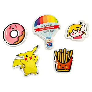 Laser Cut Vinyl Stickers Custom Sticker Vinyl Die Cut Stickers Printing Adhesive Waterproof Company Cartoon PVC Logo Stickers