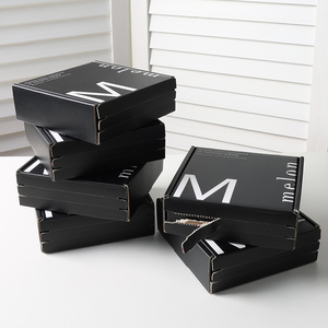 Custom Printed Matte Black Carton Clothing Mailer <b>Box</b> - Product Image 1