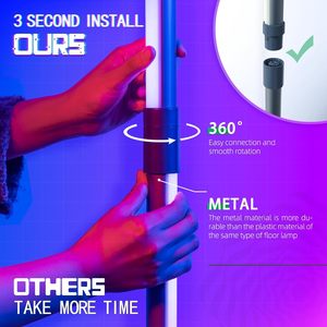 Lampadaire LED à filament pour éclairage d'ambiance intelligent RGB IoT, style graffiti, alimentation AC/DC, indice de protection IP65, pour usage routier, hôtelier, jardin, AGV - Product Image 6