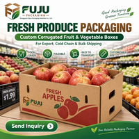 Boîtes rigides en carton ondulé FUJU, écologiques, robustes, haut de gamme, tendance, pour l'agriculture, les fruits et les légumes