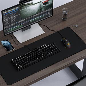 カスタムマウスパッドメーカー輸入天然ゴムベースブラックゲーミングマウスパッドカスタムロゴ - Product Image 6