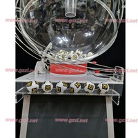 Machine à boules de loterie automatique en acrylique HUAXI, modèle HUAXI3, taille L, capacité de 90 boules, pour les compétitions de bingo et de tirages au sort