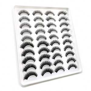 Pestañas Postizas de Fabricante de Inventario, Pestañas Naturales Largas de Belleza, 20 Pares de Pestañas Postizas Naturales, Pestañas de Maquillaje Largas Falsas, Pestañas de Visón 3D - Product Image 3