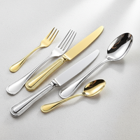 Ensemble de couverts de table en acier inoxydable 304 brillant de qualité supérieure pour la restauration, cuillère, fourchette, couteau, finition nacrée, pour mariage et banquet
