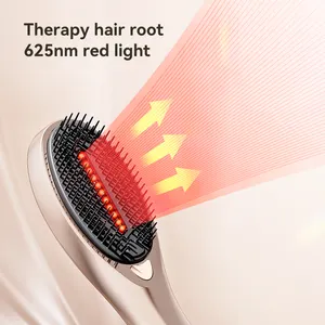 Customize Private Label Hair Treatment Red Light Therapy Anti Loss EMS Electric Hair Growth Comb
