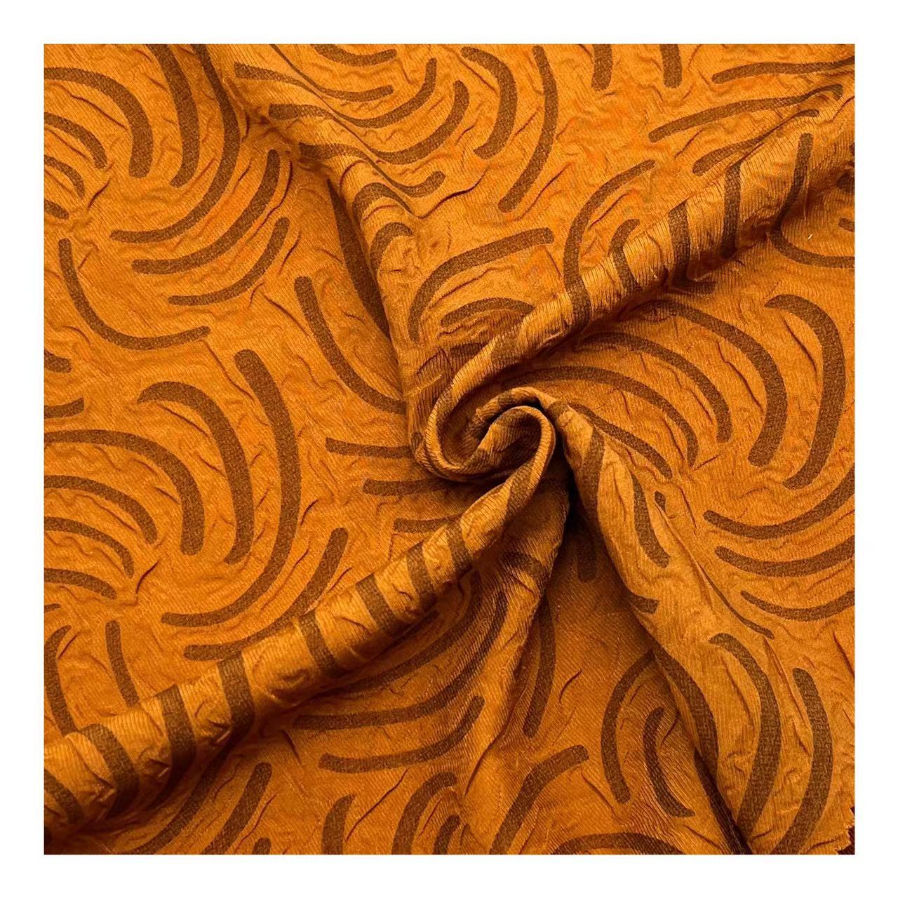 Custom Design Jacquard 52% Polyester 48% Viscose Embossed Fabric for Clothing Apparel