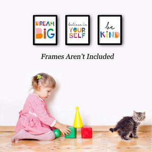 Citation de motivation, expressions, affiche d'art, impression d'art, ensemble de 3, toile, peinture, peintures murales, toile, décor d'art - Product Image 4