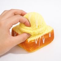 Jouet Squishy Gâteau Glacé au Miel à Remontée Lente, Base de Gâteau Glacé, Cuillère à Glace, Anti-Stress, Cadeau de Bureau