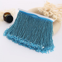 Accessoire de mariage et de danse fait main en dentelle tissée avec pompon en perles de cristal de 15 cm pour robe, chapeau conique et costume de danse