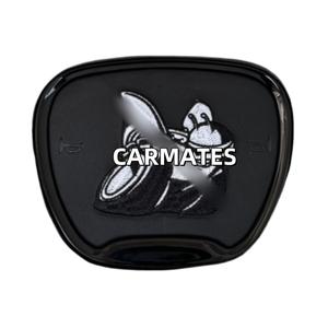Ante de cuero personalizado para Dodge Charger 15-21 volante cromado cubierta de cuerno 6ET051VXAA 1ZY191X9AG 5QX40XDVAA SRT Trim - Product Image 3