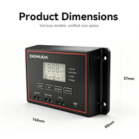 DEMUDA PWM Solar-Laderegler 12V 24V 36V 48V Auto 2 USB-Anschlüsse Ladestrom 10A 20A 30A Solar-Controller